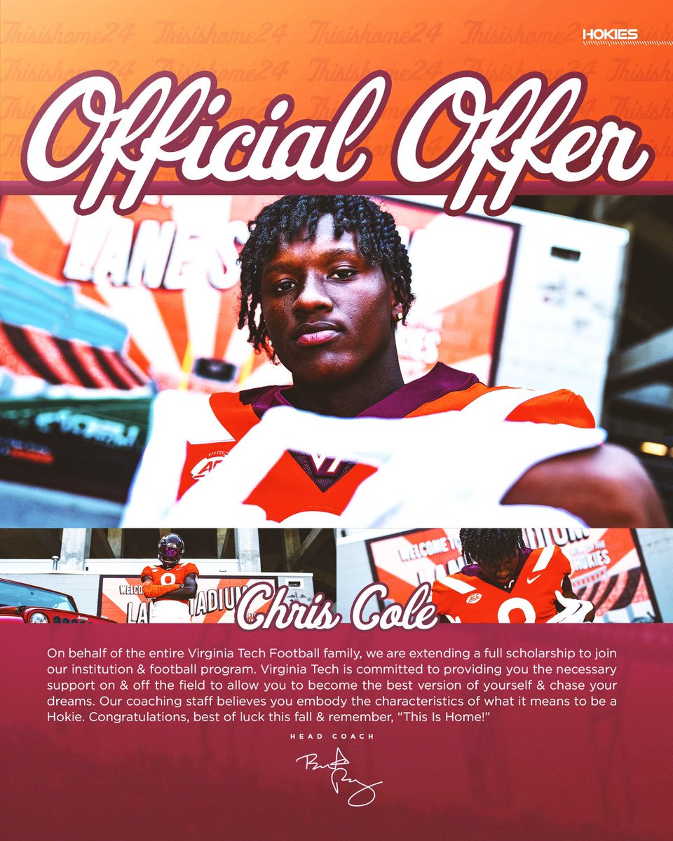 Go Hokies !! 🦃 @HokiesFB @CoachPryVT @Coach_Marve @CoachShawnQuinn