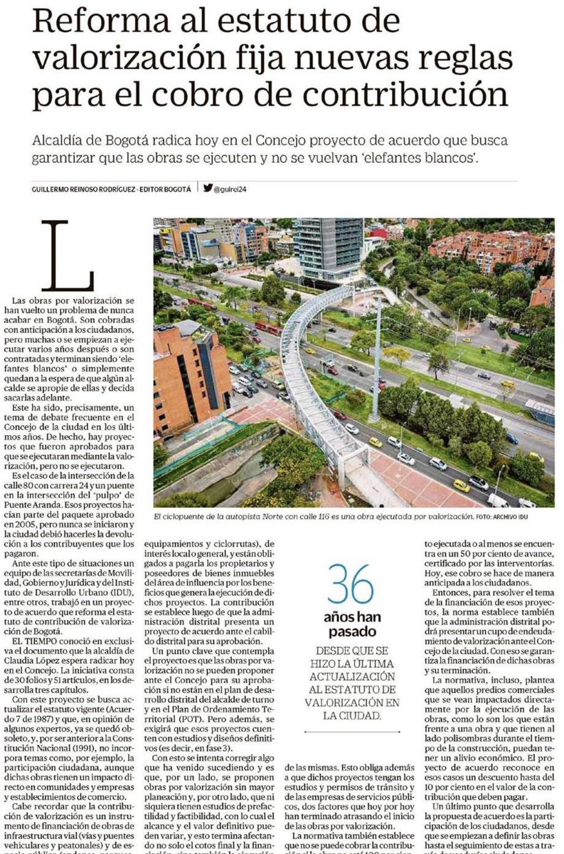 JDRiveros's tweet photo. Hoy radicaremos en @ConcejoDeBogota reforma al estatuto de valorización

✅No se pagarán obras sin que estén terminadas o al menos tengan 50% de avance

✅Se devolverán recursos que se hayan cobrado en el pasado y no se hayan comprometido.

✅Descuento por estar en frente de obra https://t.co/Sj9VsarjHA