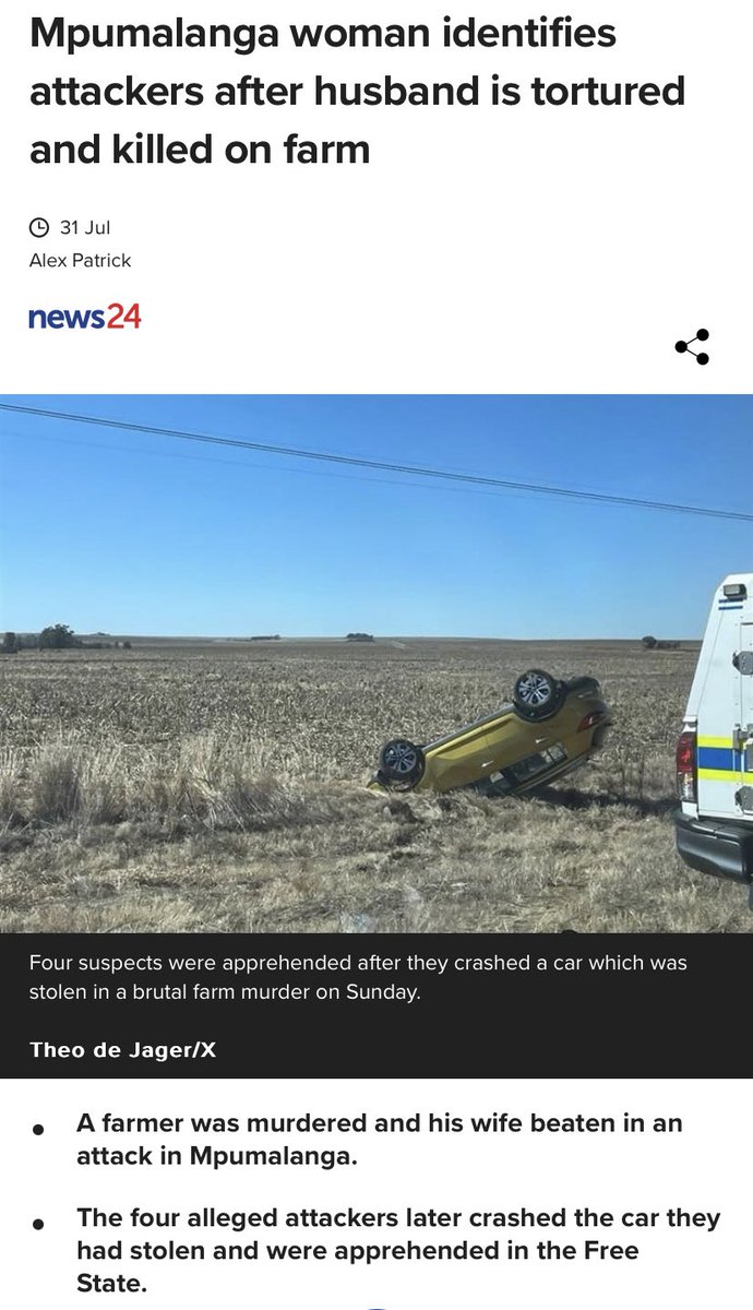 NicholasNyati's tweet photo. This farm attacked happened 24hrs after that wanna-be-dictator Julius Malema called for killing of farmers.

That red-beret wearing empty vessel needs to be held accountable for his irresponsible utterances.

We must unite and reject this tyrant who wants to divide us as South Africans. 

Shame on you mini hitler