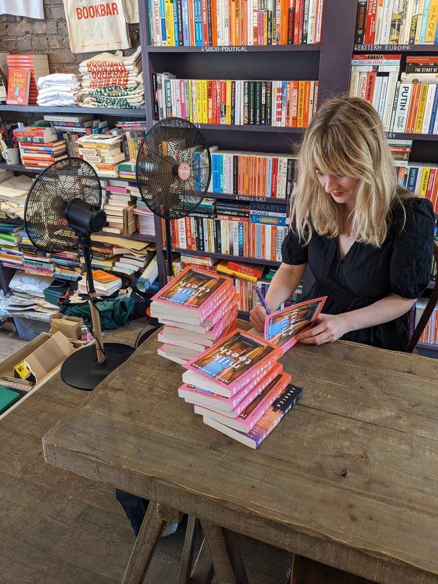 SceptreBooks's tweet photo. @BrickLaneBooks We love @BookBarUK! A juicy stack of books and a coffee break (phew). Drop in for your signed copy of MILK TEETH and a drink this summer 🍹 https://t.co/8PQWI1UK7x