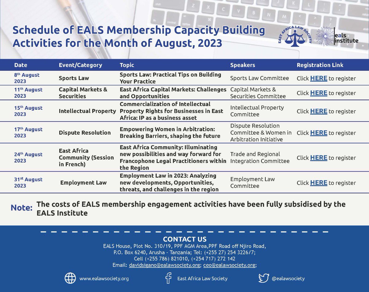 East Africa Law Society(EALS) tweet media