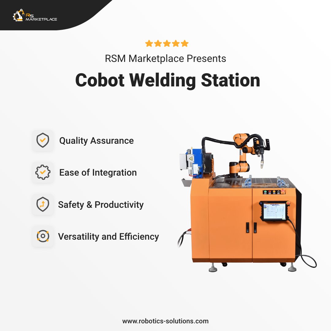 rsm_robotics's tweet photo. Discover the future of manufacturing with our advanced Cobot Welding solutions. Our systems utilize the power of collaborative robots, designed to work safely alongside human operators. For more details please contact our sales team >>https://t.co/UHCnehAnlX #cobot #welding https://t.co/51NyrV1dgr