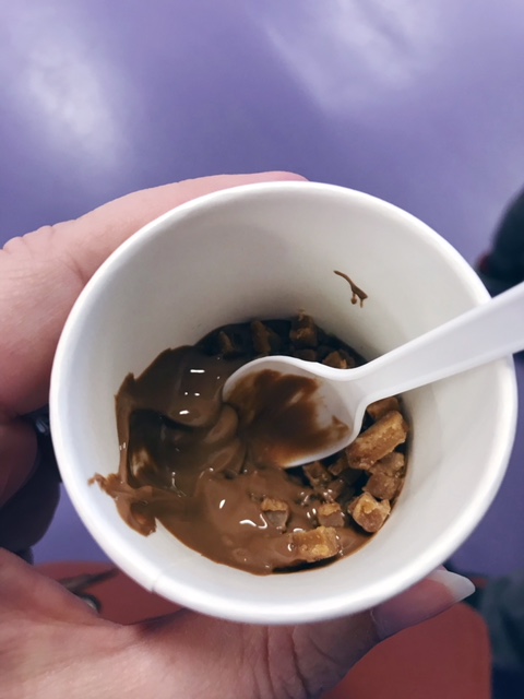 Hello <a href="/CadburyWorld/">Cadbury World</a>. I visited yesterday and - on the whole - it was a great trip. HOWEVER I was really disappointed that we were given tasting cups with PLASTIC spoons. Surely a brand like Cadbury could have better recyclable options? (not my pic - but true to my experience)