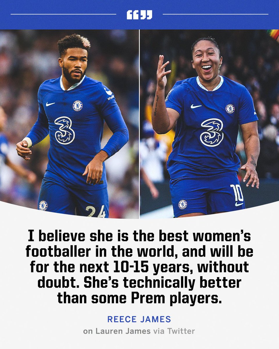 ESPNFC's tweet photo. Reece James on his sister Lauren James 💙 https://t.co/4bGyvbOPNl