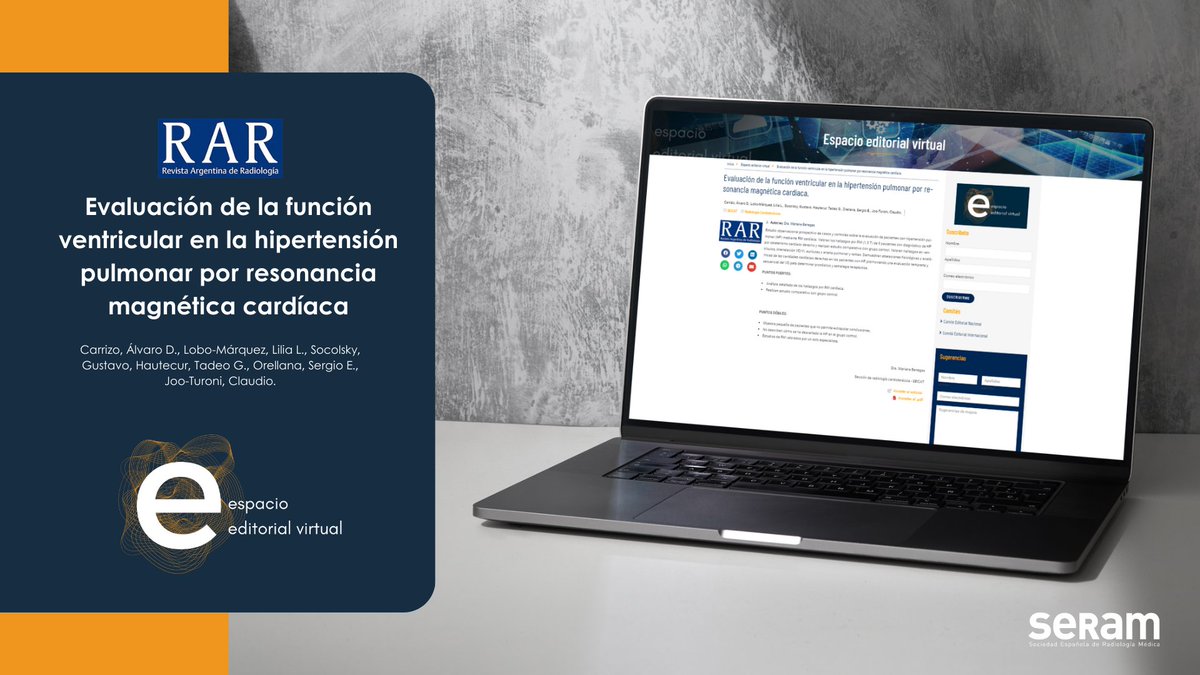 👉 Este estudio publicado en la <a href="/RarRevista/">RAR</a> tiene como puntos fuertes el análisis detallado de los hallazgos por #RM cardíaca y el estudio comparativo con grupo control que plasma 

Accede a la revisión completa del Espacio Editorial Virtual🔗 bit.ly/3Oe8qBR 
<a href="/SEICAT_RAD/">SEICAT</a>