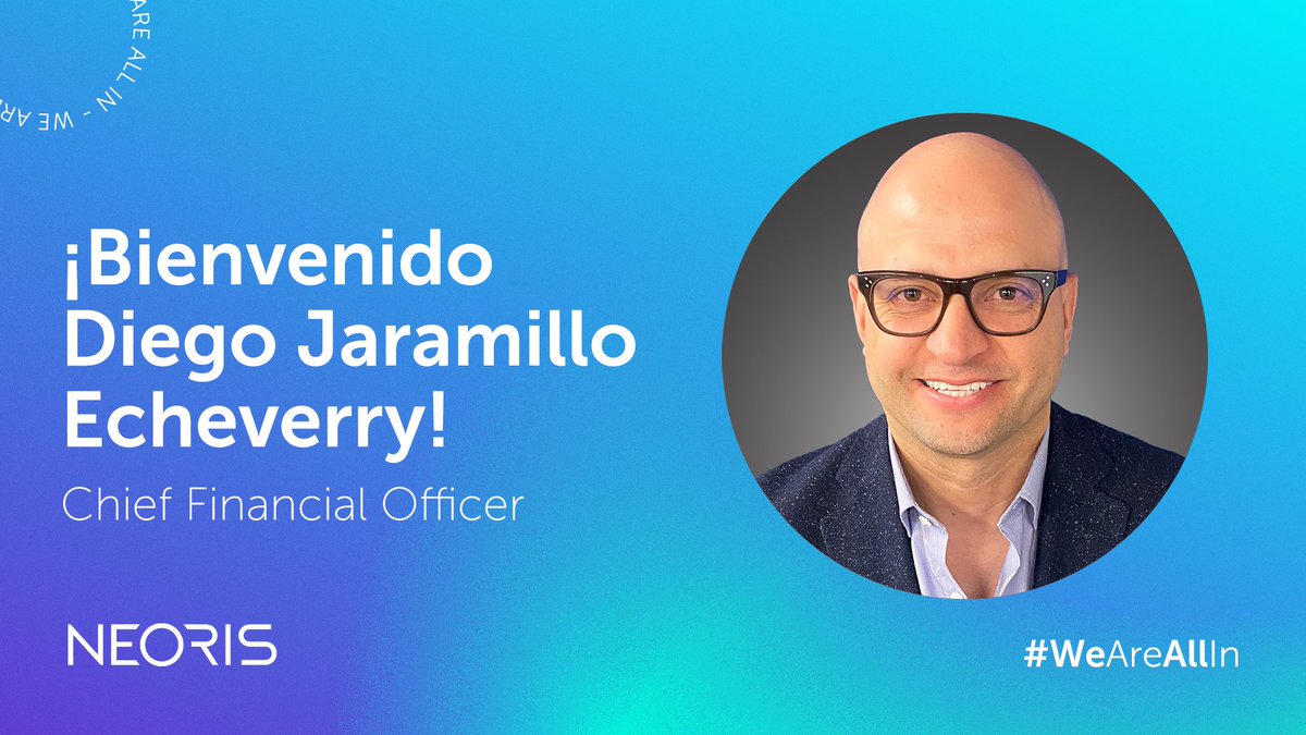 epamneoris_esp's tweet photo. En NEORIS le damos la bienvenida a Diego Jaramillo, quien se une a nosotros como Chief Financial Officer (CFO). Diego cuenta con una trayectoria de más de 25 años en los sectores financiero, constructor y de servicios turísticos. ¡Con gran entusiasmo damos inicio a esta etapa! https://t.co/BoseCLKggo