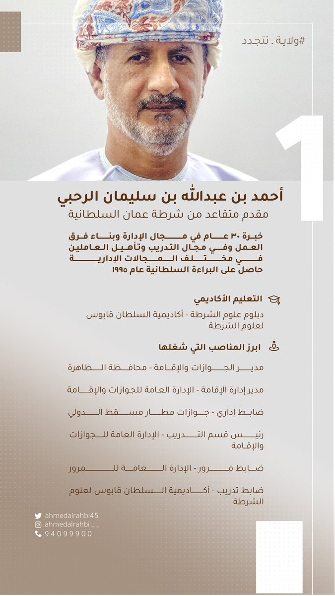 ahmedalrahbi45's tweet photo. أكثر من ثلاثون عاما من العَطاء في حب هذا البلد المِعطاء  ..ولا تزال العزيمة متقدة لبذل المزيد..
فـ #عُماننا تستحق الاستدامة ونهضتها المتجددة تبنى بسواعد ابنائها المخلصين..

بــدبــد #ولاية_تتجدد https://t.co/KjeoNN2e1Q