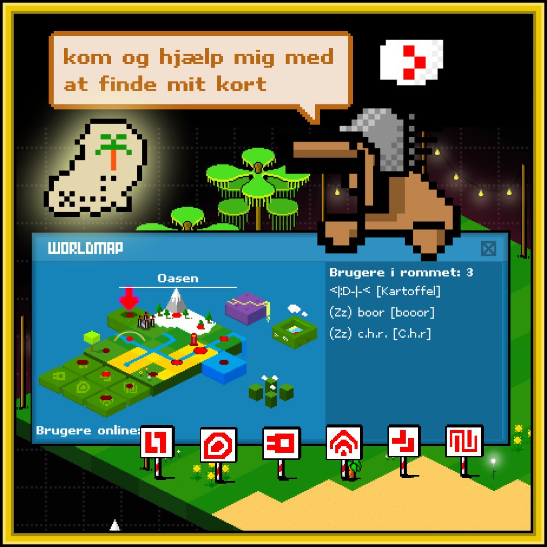 HPOffisiell's tweet photo. 🛵 RYTTEREN 🗺️ 

🇩🇰  Kom Rytteren til undsætning i dit kobbel! Han er faret vild og kan ikke komme hjem uden et kort. Samarbejd med dit kobbel og hjælp ham - lås op for belønninger undervejs!

#hundeparken #hundeparkennet #pixelgame #Teamwork https://t.co/7lcR3ZMqaW