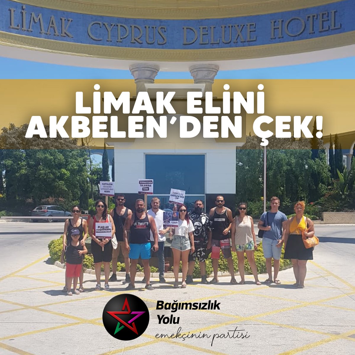 bagimsizlikyolu's tweet photo. Bağımsızlık Yolu’ndan Limak Otel Önünde Dayanışma ve Protesto: Limak Elini Akbelen’den Çek!

https://t.co/txg36tdhXb https://t.co/6o2nHGM8Rp