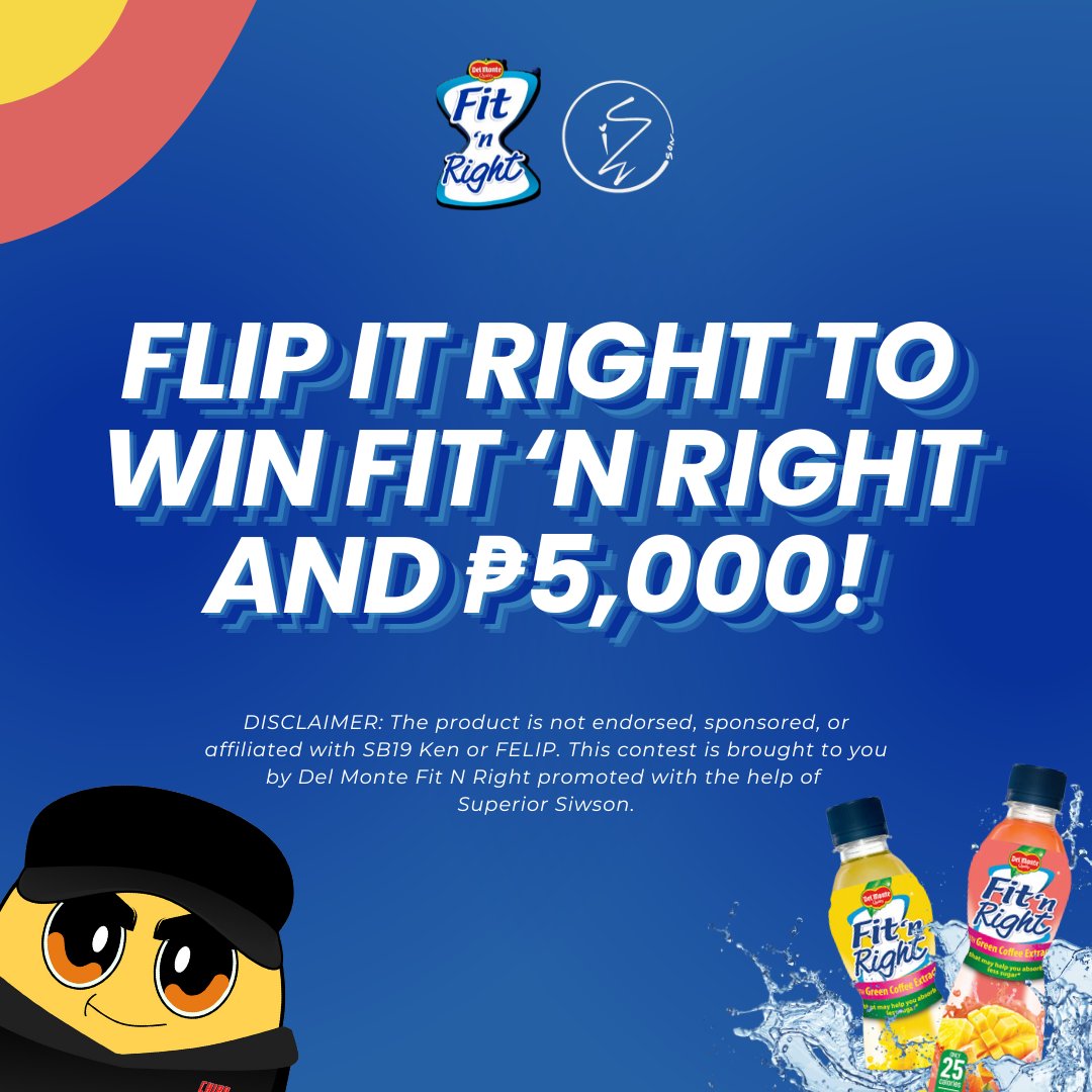 siw_son's tweet photo. Stay Fit, Feel Right! ποΈββοΈ
Embrace a healthier lifestyle with Del Monte #FitNRight and join the #FlipItRight Challenge to win a year's worth of Fit 'n Right and β±5,000! π€Έ
Here's how π
Let's raise a bottle to a fitter and happier you! π₯³
ποΈ https://t.co/QVJAGyI33d https://t.co/GGB9h4CBOW