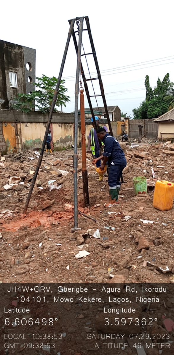 Jonjoe_Geotech's tweet photo. Witnessing the magic of progress at Jonjoe Geotech's site in Gberigbe, Ikorodu! 🌟 It's a new month, and we're excited about all the growth and success it brings! 🎉 

#ConstructionProgress #NewMonthWishes #JonjoeGeotech #Ikorodu https://t.co/4BehWVrH7v