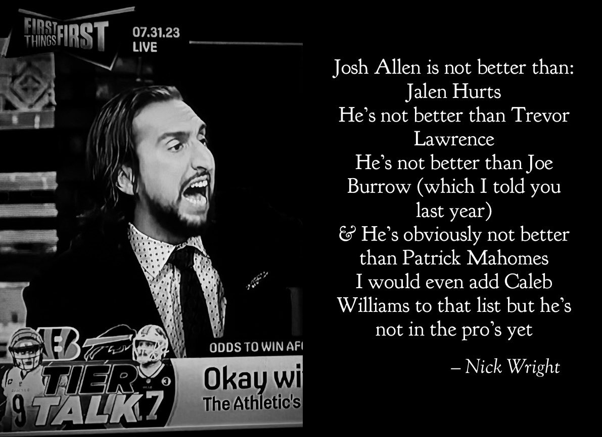 sherron_2's tweet image. #BillsMafia Underdog SZN #JoshAllen  #NickWright