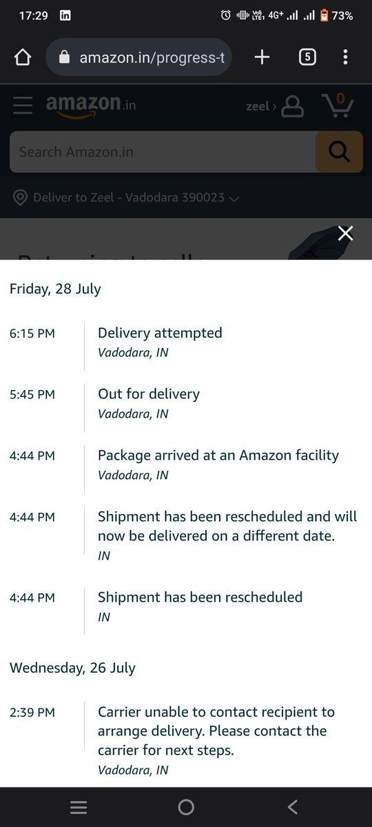 ZRamaiya's tweet photo. My order's delivery date was https://t.co/6e5ftUNQOd was not delivered in the requested time (7 to 10 PM). I talked to 6 Customer service agents including "Anand Dixit" and "Ashwini". Currently it shows that i have rejected the order, when i was not even contacted.@amazonIN https://t.co/1gJZgHazUX