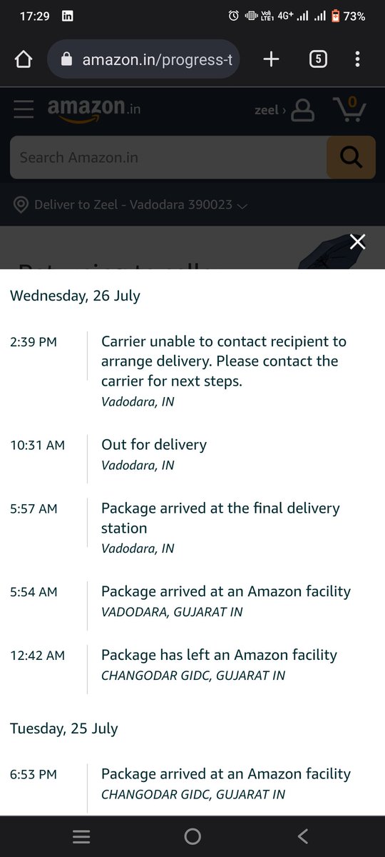 ZRamaiya's tweet photo. My order's delivery date was https://t.co/6e5ftUNQOd was not delivered in the requested time (7 to 10 PM). I talked to 6 Customer service agents including "Anand Dixit" and "Ashwini". Currently it shows that i have rejected the order, when i was not even contacted.@amazonIN https://t.co/1gJZgHazUX