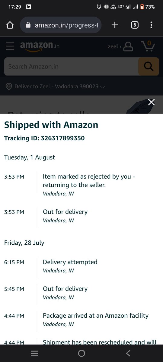 ZRamaiya's tweet photo. My order's delivery date was https://t.co/6e5ftUNQOd was not delivered in the requested time (7 to 10 PM). I talked to 6 Customer service agents including "Anand Dixit" and "Ashwini". Currently it shows that i have rejected the order, when i was not even contacted.@amazonIN https://t.co/1gJZgHazUX