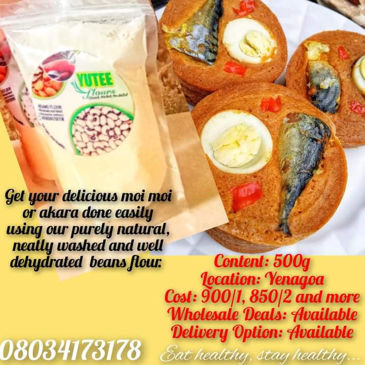 Uti_Essien's tweet photo. We offer a product you all deserve.
All natural beans flour, suitable for making moi moi, akara and gbegiri easily and stylishly. 
Well dehydrated and so can be preserved without additives. 
Wholesale and retail deals available nationwide.
08034173178
#BBNaijaAllStars
#foodlovers https://t.co/4OntnZZnRT