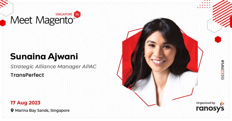 MeetMagentoSG's tweet photo. We’re thrilled to have Sunaina Ajwani Howells from @TransPerfect on the #MM23SG speaker panel.

We’re truly pumped up for her insightful session! 🙌
If you haven’t registered yet, do it right away - https://t.co/gDho0fr34y.

#Speaker
#AdobeCommerce
#SingaporeEvents
#APAC https://t.co/HnmeZeo5F7
