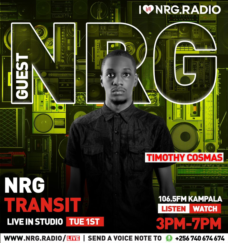 NRGRadioUganda's tweet photo. This week’s edition of #Transitworkhardplayhard 💲we have a genius writer ✍🏿 Timothy Cosmos who will be sharing with us how he earns from writing and publishing 🫶🏽
Tune in to 106.5 and learn something new today✌️
#NRGTransitUG
#NRGRadioUG https://t.co/LhcveB8ceQ