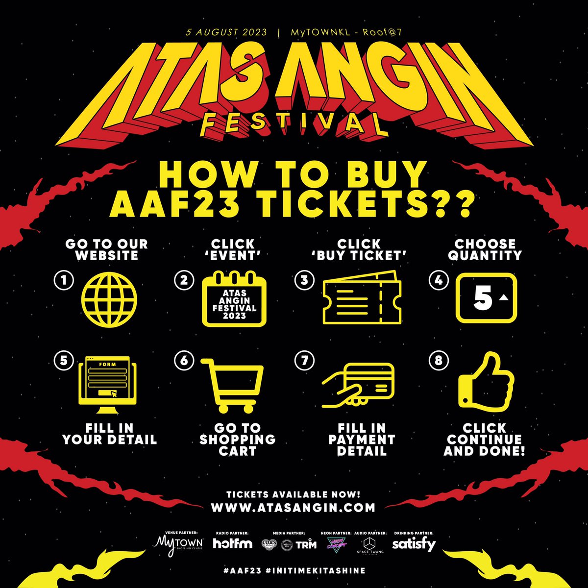 Any info about the ticket festival can check through this website atasangin.com

Act fast before to late.