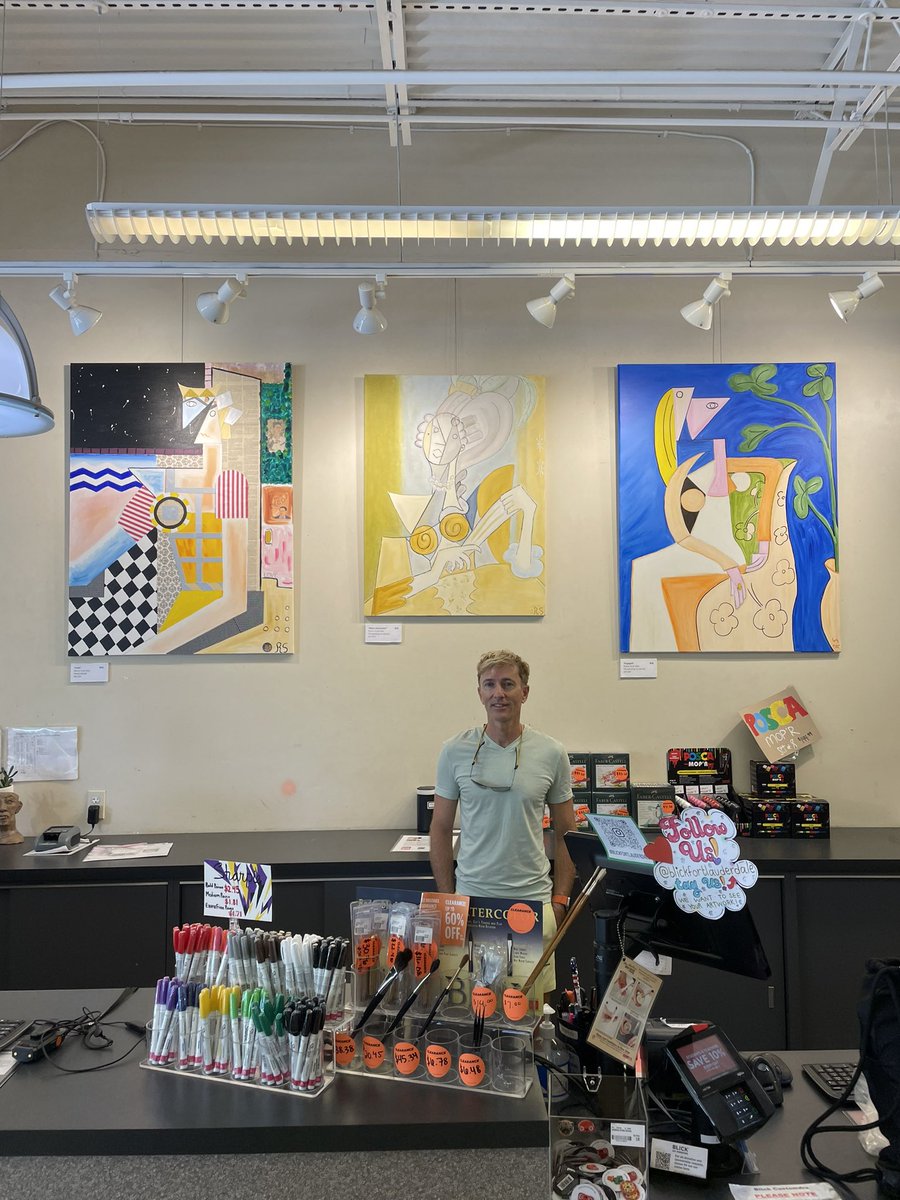 RoccoScarcella7's tweet photo. Gm X
Some of my paintings at a local art store 🎨🌞
https://t.co/tEUmT36yBG
#ArtistOnTwitter #contemporaryart #artshow #artcommunity #artgallery #grateful https://t.co/Kk27zxFPJQ