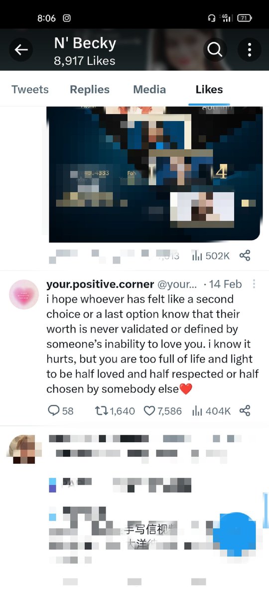 JULS266's tweet photo. #beckyangels now it's make sense why all her likes in Twitter is all about acceptance and self love ... https://t.co/cWNDiBg2Bl
