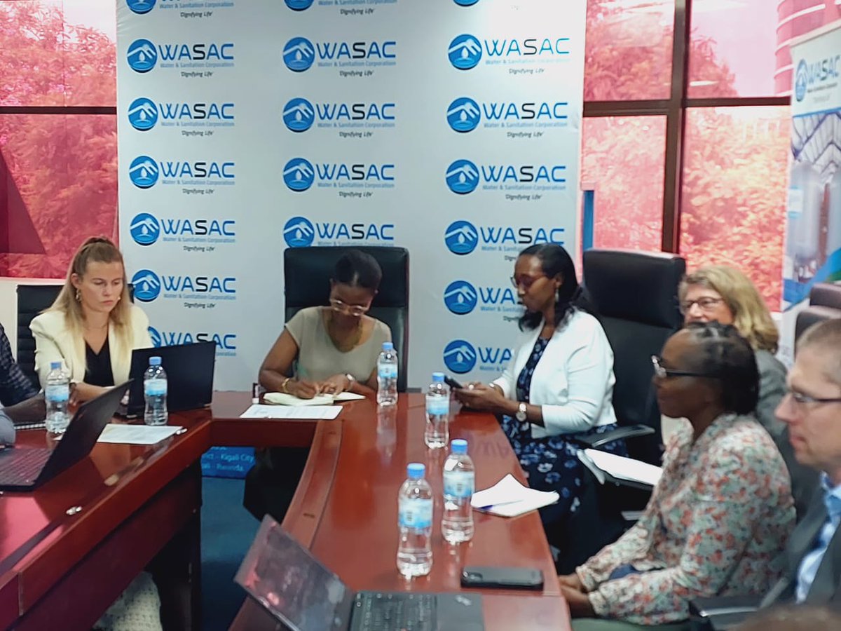 EAC_LVBC's tweet photo. Yesterday afternoon, the @KfW_FZ_int  Delegation, accompanied by LVBC Team led by the DES @cruhamya was received by the Ag. CEO for WASAC @GiseleUmuhumuza . They discussed the status of implementation of the of the Kigali Faecal Sludge Treatment Plant (KFSTP) Project. https://t.co/UDRueayJcj