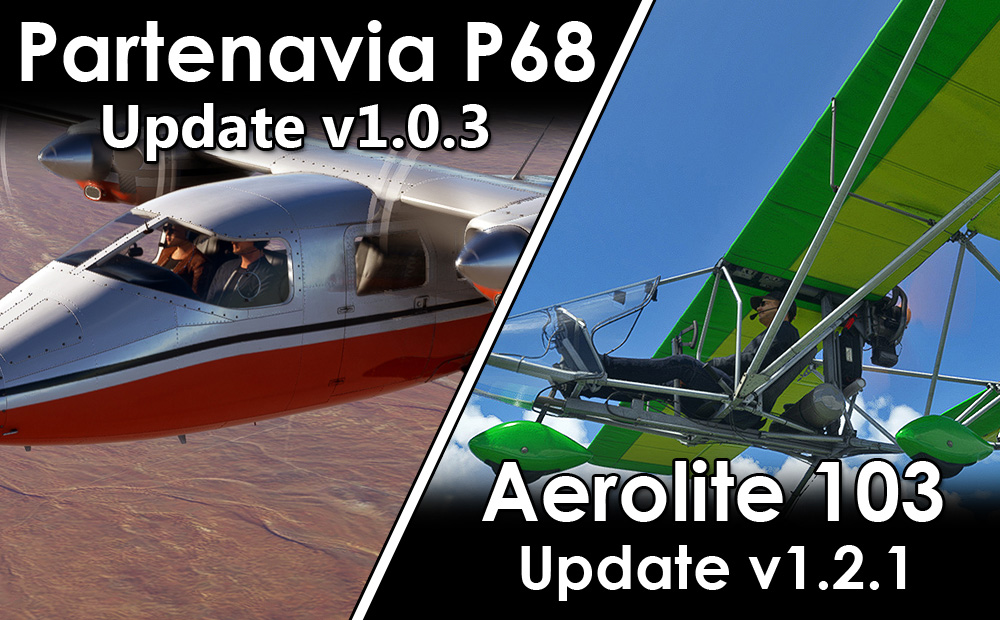 nemethdesigns's tweet photo. The Aerolite 103 and the Partenavia P68 have been updated with minor weight and balance and center of gravity adjustments. You can download the updated packages from your accounts. https://t.co/FSuUtMKGha