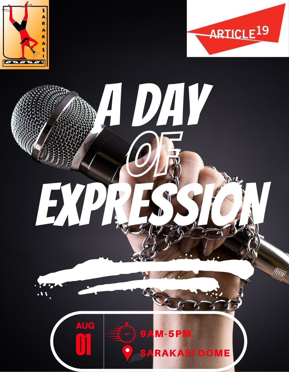 article19eafric's tweet photo. In partnership with @SarakasiTrust we are hosting a day of expression with artists from Nairobi county. The aim of the engagement is to support them to freely express themselves, diversify debate and dialogue through the power of art to bring about social change
#FreeExpression https://t.co/C3pWayaixS