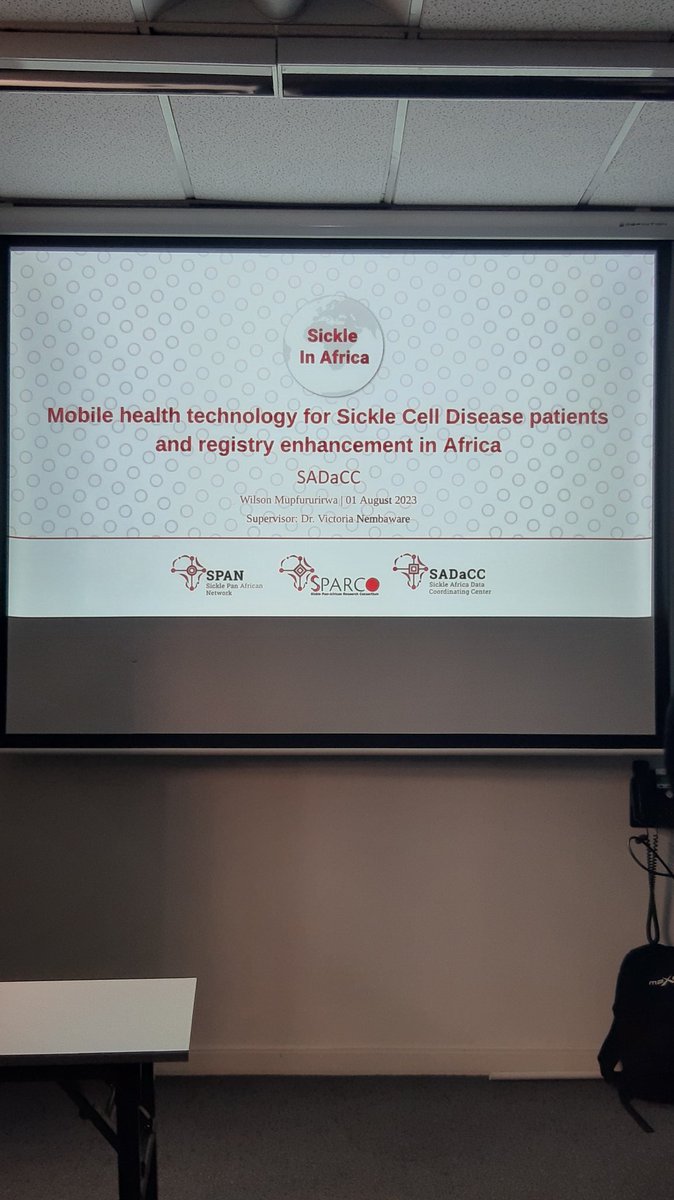 HumGen_UCT's tweet photo. Today's #HumGen Tuesday seminar was given by Wilson Mupfururirwa from the @SickleInAfrica group, on "Mobile health technology for Sickle Cell disease patients in Africa."
Great work creating a registry and app for data collection! ๐คณ๐ฑ๐ฉบ https://t.co/8GTqLi0yPG