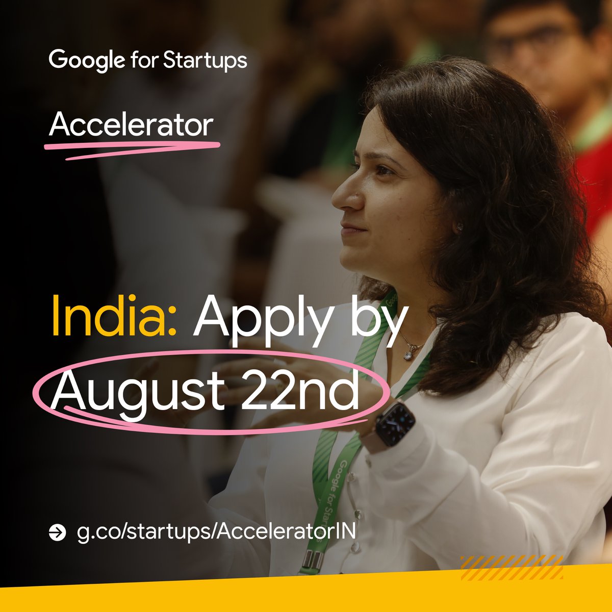 3 memorable months of mentorship, training and support to build scalable solutions with AI & ML responsibly 🤝

AI-first startups can now apply to be part of the @GoogleStartups Accelerator: India Class 8 program: goo.gle/3Qn3sFA. 

#AcceleratedWithGoogle #StartupIndia