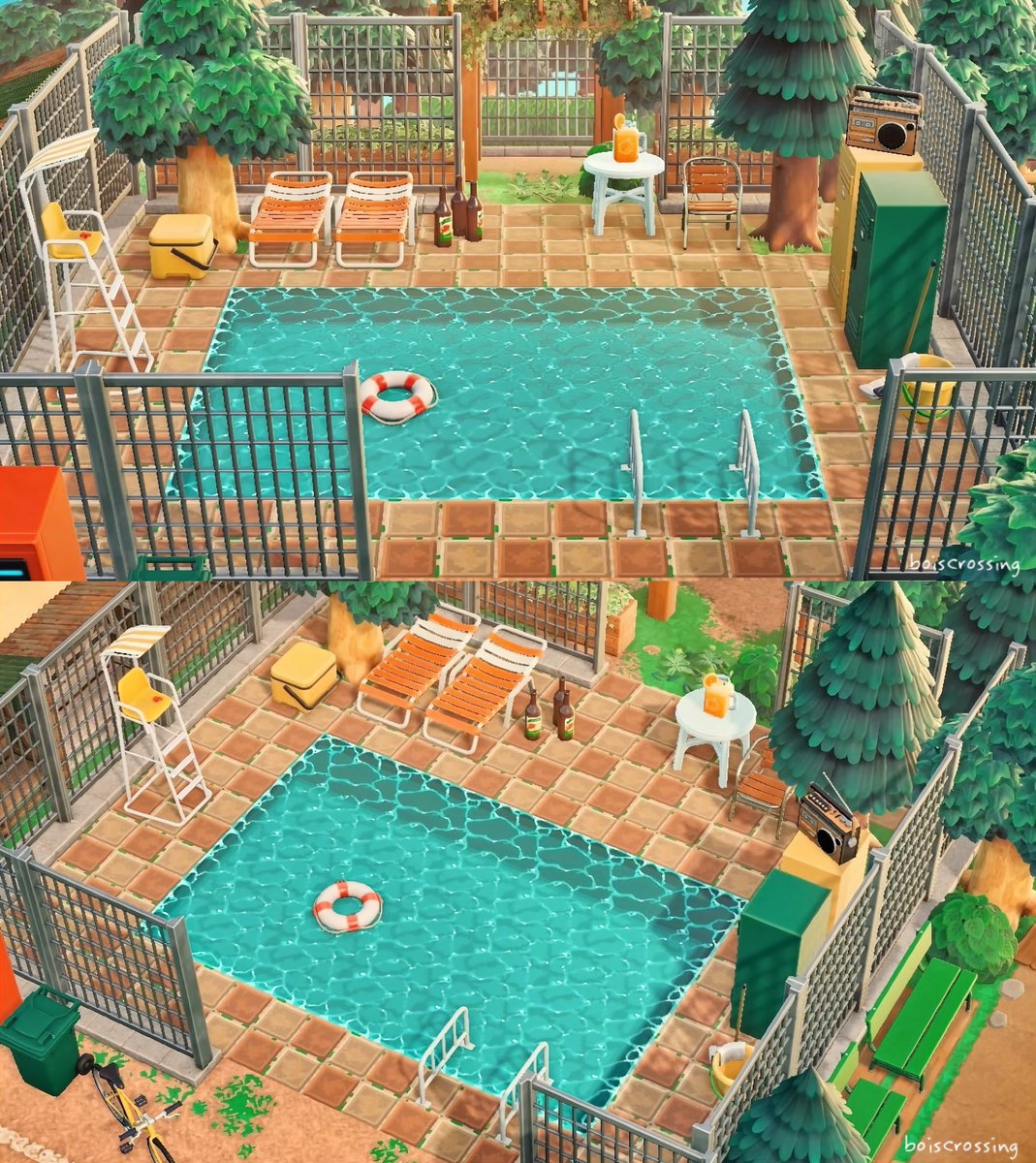 boiscrossing's tweet image. レトロなプール🍍⛱