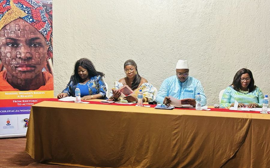 [Happening now]

The <a href="/CHR_HumanRights/">CentreForHumanRights</a>  today begins a two day Validation Workshop,on Sierra Leone's State Party Report to the #ACHPR. Keynote address by T Kabba, Minister of Foreign Affairs &amp;International Cooperation and Dr I Mahoi, Minister of Gender &amp; Children's Affairs.<a href="/UPTuks/">University of Pretoria</a>
