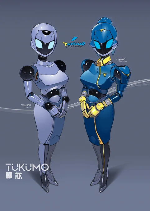#TUKUMOさん #ロボ子 キャビンアテンダント仕様のTUKUMOさん ノーマルカラーも地味可愛い…