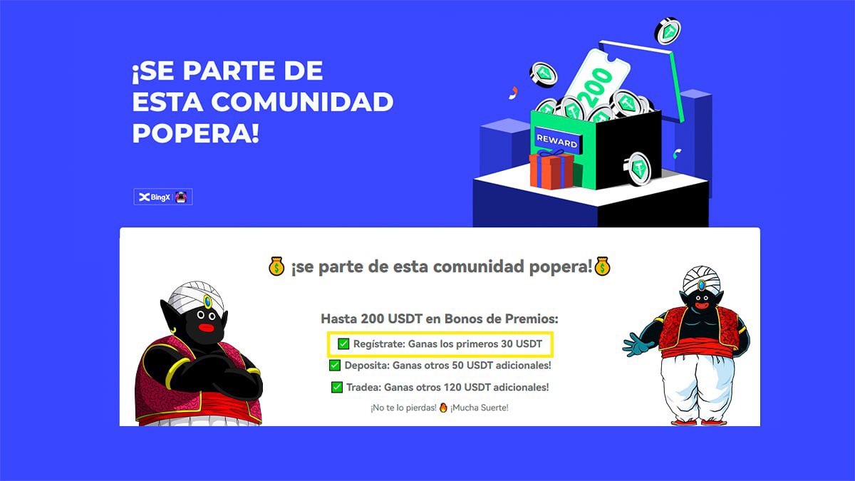 ⚠️ Les comparto el evento que tendrá validez desde este momento y hasta el 12/08/2023 ⚠️ 

🍸 Regístrate con mi link y obtén 30 USDT gratis. Sigue los pasos y obtén hasta 200 USDT GRATIS 🍸

✅ bingx.com/es-es/act/temp… ✅