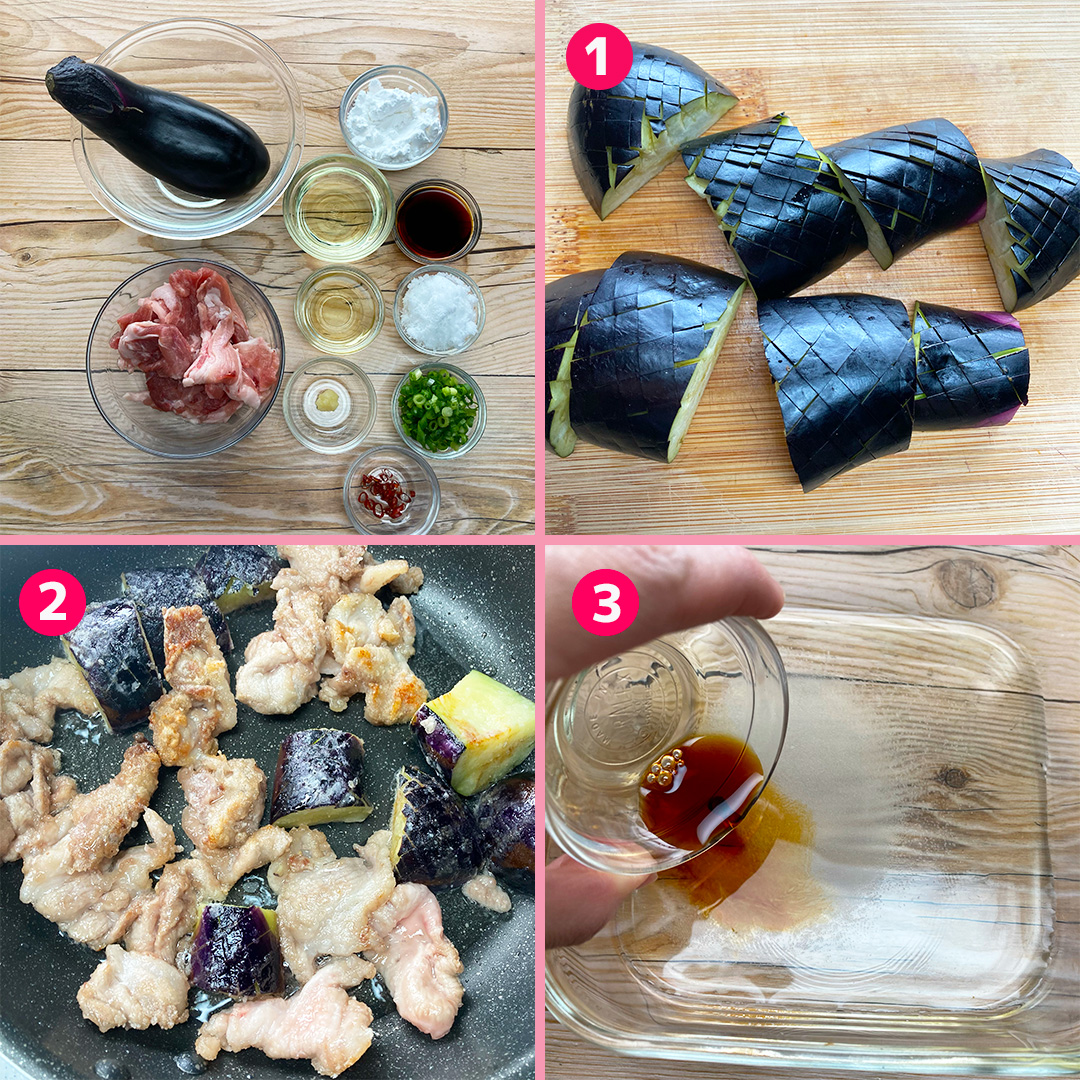 TastyJapan's tweet photo. 【なすと豚こま肉で🍆】揚げずにカリッと南蛮漬け😋
なすと豚こま肉がさっぱりと食べられる、夏のおかずレシピ⭐️甘酢にひたしたなすが絶品です！ https://t.co/agd3UIDLn8