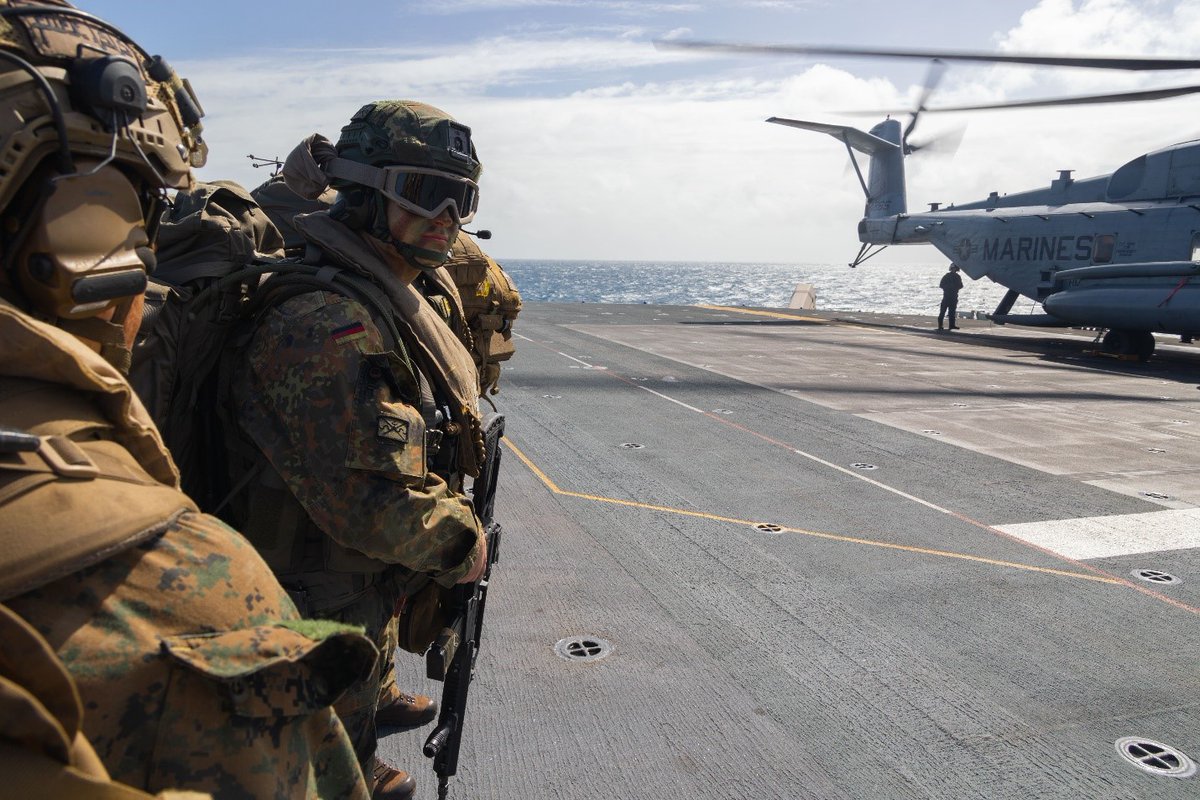 deutschemarine's tweet photo. #TaSa23 endet bald – viele Eindrücke &amp; noch mehr praktische Übungen

Die #Bundeswehr ist das erste Mal dabei &amp; übt mit 13 Nationen an Land &amp; in See.
Die #Marineinfanteristen trainierten während des Manövers mit US-Marines das Anlanden mit amph. Fahrzeugen an der 🇦🇺 Küste

#SeeBtl https://t.co/sms26Oxx4r