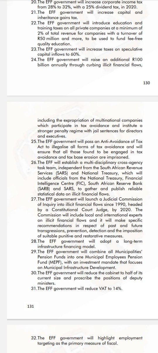 SilvaBlac's tweet photo. @YouDunnoVusi Imagine saying a party with these kind of policy proposals is not a viable option, get serious bruh https://t.co/gfrn57FDqc