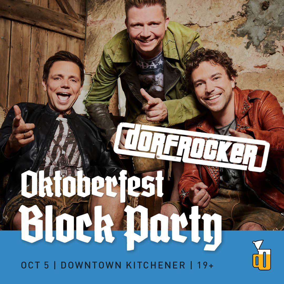 K-W Oktoberfest Inc. (@kw_oktoberfest) on Twitter photo 📢OKTOBERFEST BLOCK PARTY!
🗓️Thu, Oct 5
📍Willkommen Platz in DTK (44 Gaukel)
🎟️Get tickets at oktoberfest.ca/tickets
🧡Event in support of Oktoberfest Cares!
🤠Presented in partnership w/ <a href="/country1067/">COUNTRY 106.7</a>
🎶<a href="/theroadhammers/">The Road Hammers</a> @dorfrocker_official @kw_golden_keys @westernswingauthority 📢OKTOBERFEST BLOCK PARTY!
🗓️Thu, Oct 5
📍Willkommen Platz in DTK (44 Gaukel)
🎟️Get tickets at oktoberfest.ca/tickets
🧡Event in support of Oktoberfest Cares!
🤠Presented in partnership w/ <a href="/country1067/">COUNTRY 106.7</a>
🎶<a href="/theroadhammers/">The Road Hammers</a> @dorfrocker_official @kw_golden_keys @westernswingauthority