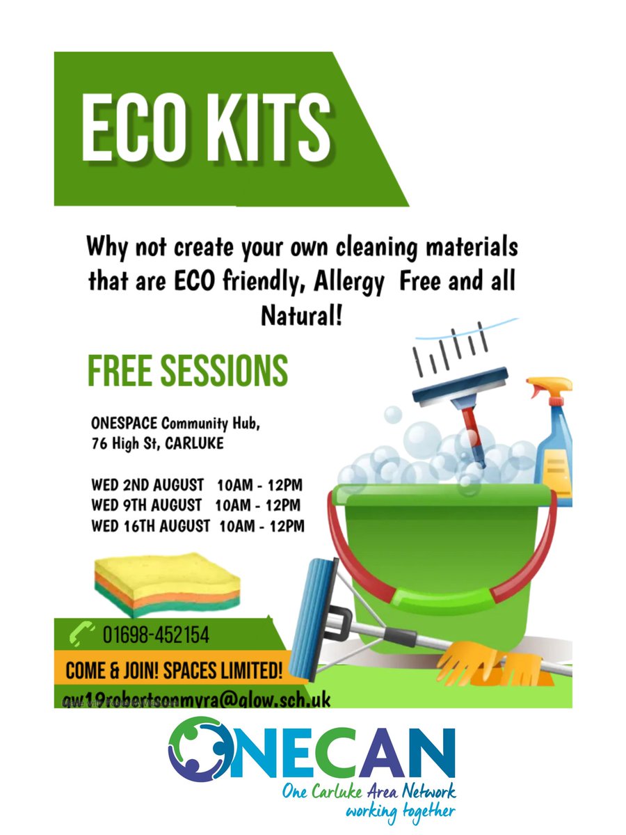 Just a wee reminder our 1st Eco Kit Session will be taking place tomorrow. To confirm your attendance please email Myra Robertson on gw19robertsonmyra@glow.sch.uk Spaces are limited! Any further questions please do not hesitate to get in touch. #ecokits