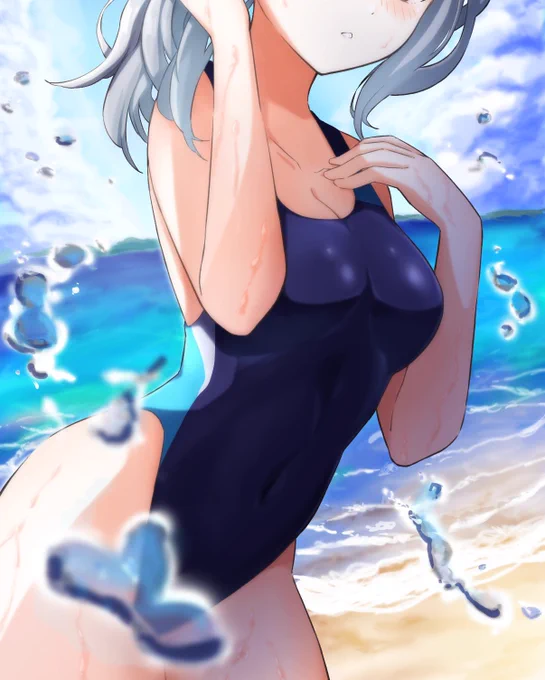 #目元より下で切り出すとエロいらしい 水着シロコ