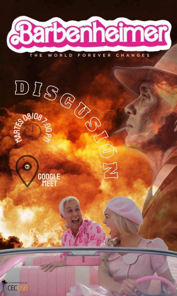 CECUSB's tweet image. ¡Llegó el evento cinematográfico más importante del año!

Barbenheimer ha inspirado mucho más que memes. Feminismo, moral, historia y fenómenos sociales son solo algunos de los temas frecuentemente discutidos gracias a este fenómeno.

¡Se parte de la conversación con nosotros!