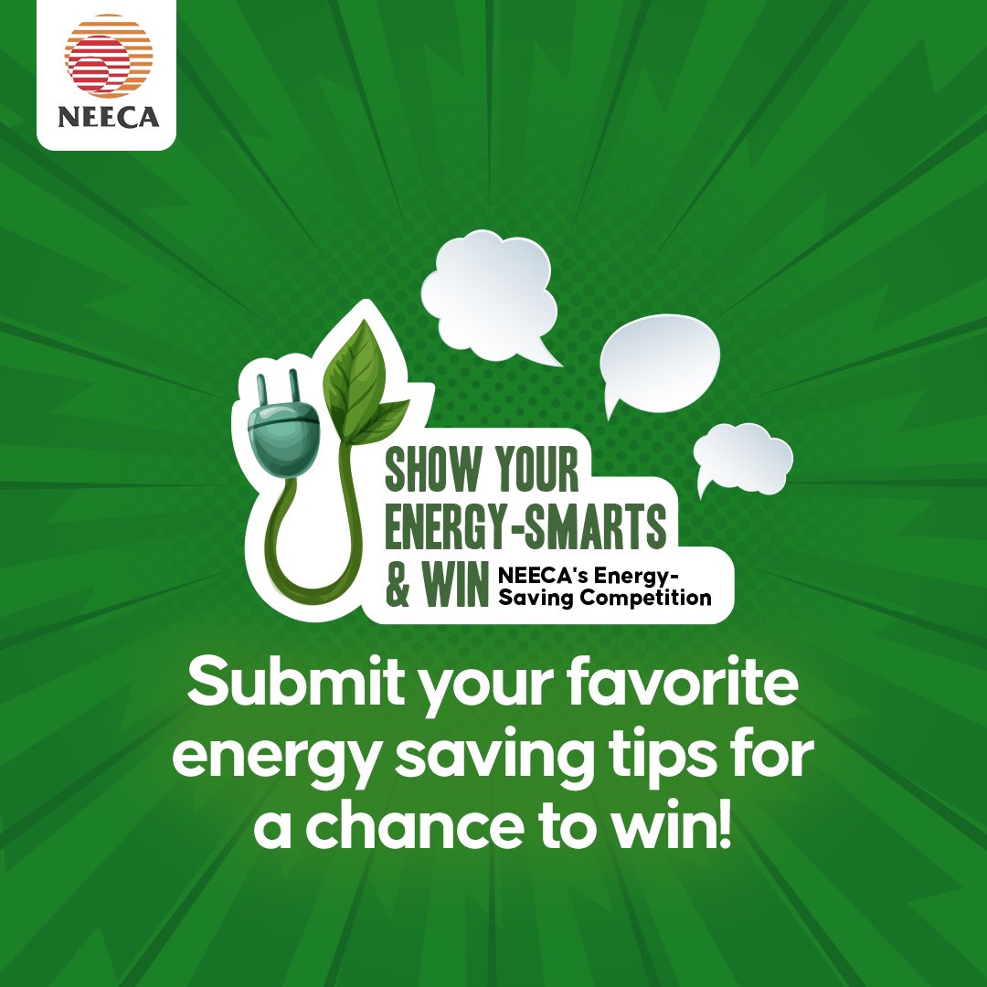 NEECA_Pakistan's tweet photo. 🌟🎉 Calling all energy-saving pros!
Join NEECA's Energy-Saving Competition for a chance to WIN fabulous prizes. Share your energy-smart tips in the comments or DM.
Let's make a difference together!
#NEECA #ShowYourEnergySmarts #EnergySavingCompetition #PMsEnergyReforms https://t.co/8zi3h77ijY