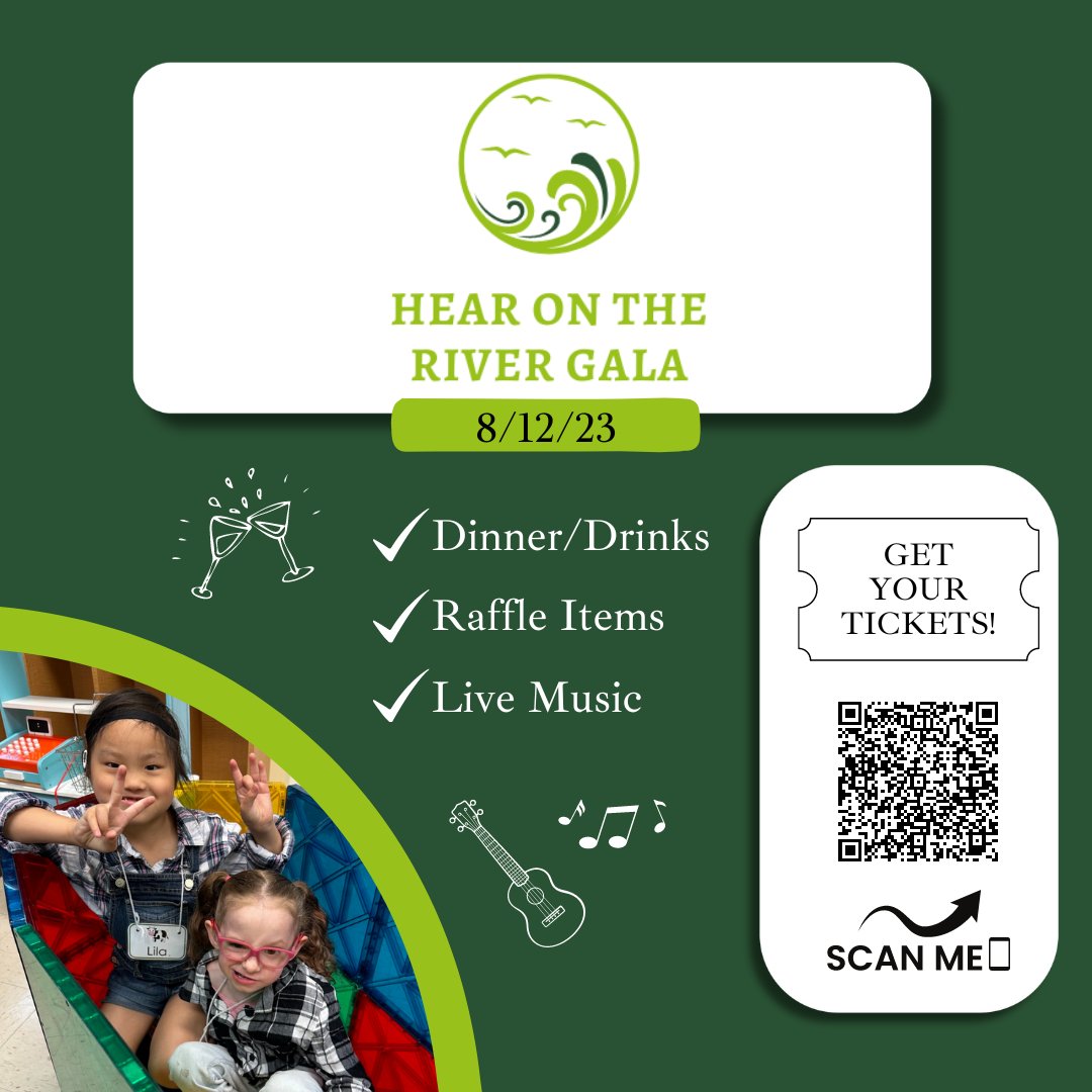 Tickets &amp; tables are still available to purchase at onecau.se/hotr23 for our Hear on the River Gala 🎟️
Please join us for a great night provided with dinner, drinks, raffle items and live music from Cover Me Badd🎤

#heuserhearing #hearontherivergala