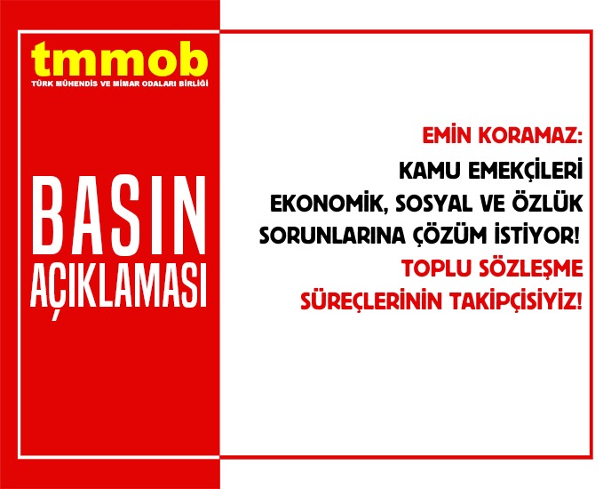 TMMOB1954's tweet photo. TMMOB Yönetim Kurulu Başkanı Emin Koramaz; Toplu Sözleşme süreçlerinin takipçisi olduğumuzu ve kamu emekçilerinin ekonomik, sosyal ve özlük sorunlarına çözüm istediğimizi 1 Ağustos 2023 tarihinde yaptığı açıklamayla bir kez daha vurguladı.

https://t.co/IpeYoZJd7O https://t.co/fdG6QJ0IB2