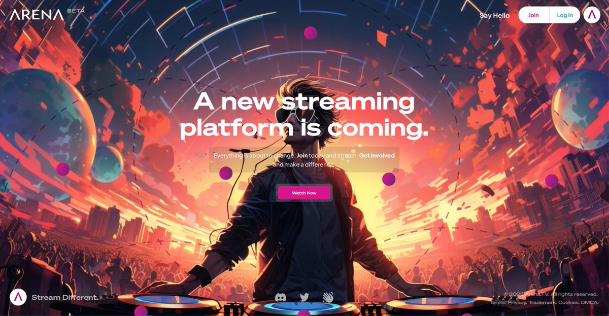 The Arena community is growing, and significant changes are coming this year.  Check us out and reserve your user name.  arena.tv