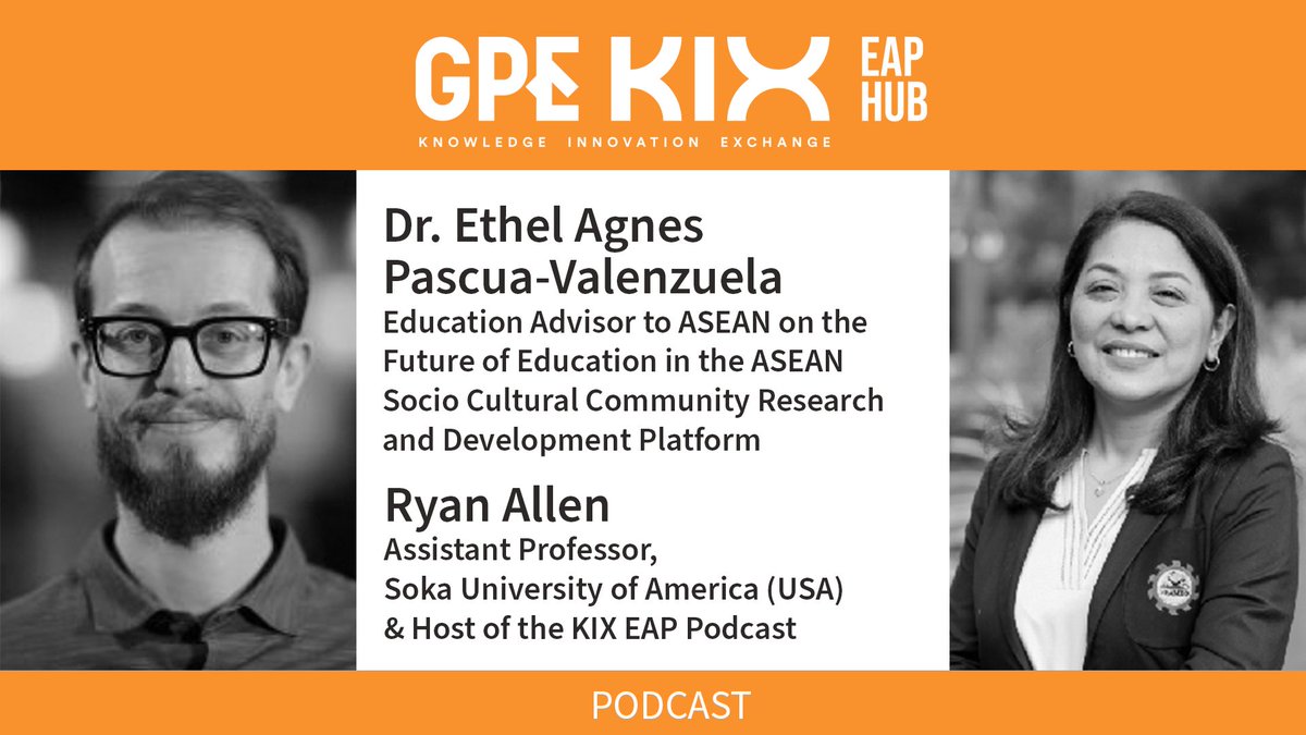 KIXEMAP's tweet photo. 🔜 New episode of the #KIXEAPPodcast coming Wednesday
“From Teaching in the Philippines to Advising Ministers of Education in Southeast Asia” is our latest interview with Dr. @EthelAgnesPV, former director of @SEAMEO_S and current advisor to @ASEAN.
🔊 Listen in on 2 August! https://t.co/LsAwMdUU5M