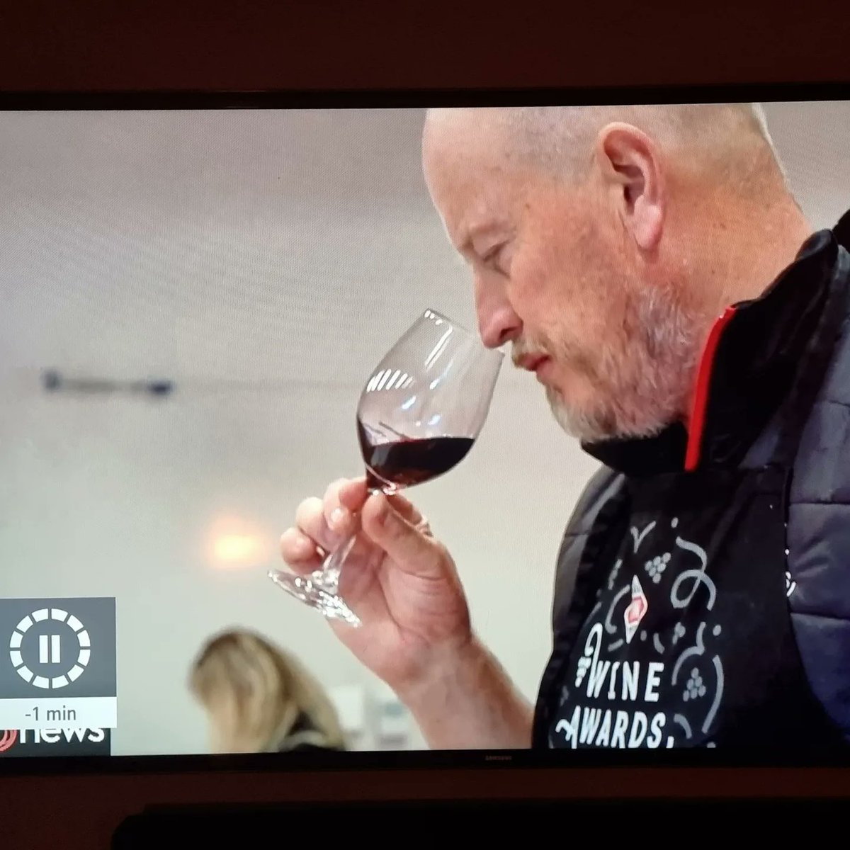 Great to see a fabulous story on New Zealand wine on TV1 news this evening which mentioned the industry's achievement of $2.4B in exports! It also showed the judging of the New World wine awards and our winemaker Olly appeared on screen! Go Olly!