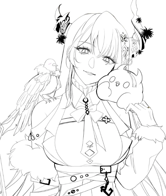 lineart is tiring but its my favorite part of my works 🧡