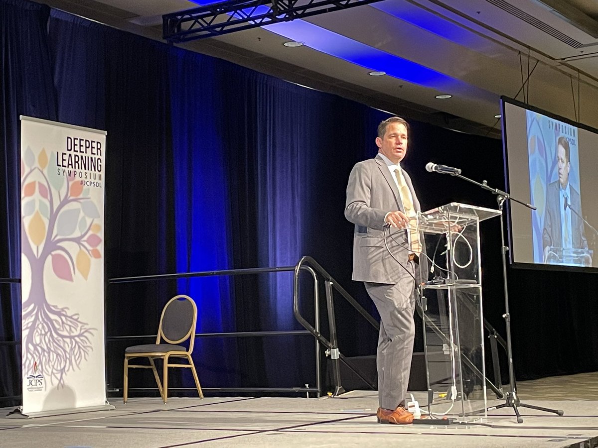 We are SO excited to kick off this year’s <a href="/JCPSKY/">JCPS</a> Deeper Learning Symposium!  <a href="/JCPSSuper/">Dr. Brian Yearwood</a> begins the Deeper Learning Symposium by emphasizing the imperative to design engaging experiences with our learners!  #JCPSDL