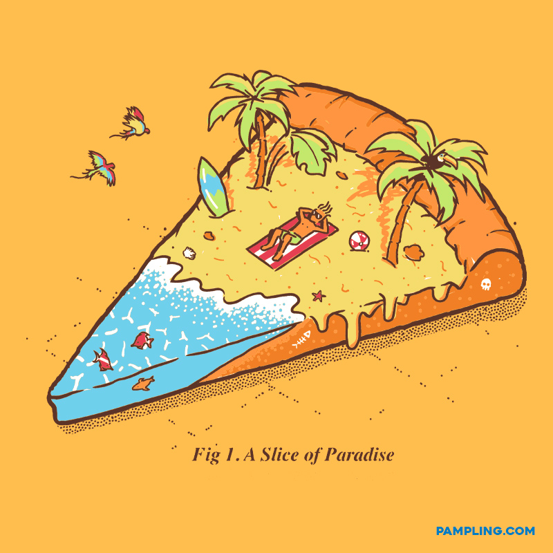 Magst du Überraschungen? Dieses T-Shirt LEUCHTET IM DUNKELN!
Hol dir jetzt dein T-Shirt A Slice of Paradise für nur 10,90€ auf 👉 pampling.com